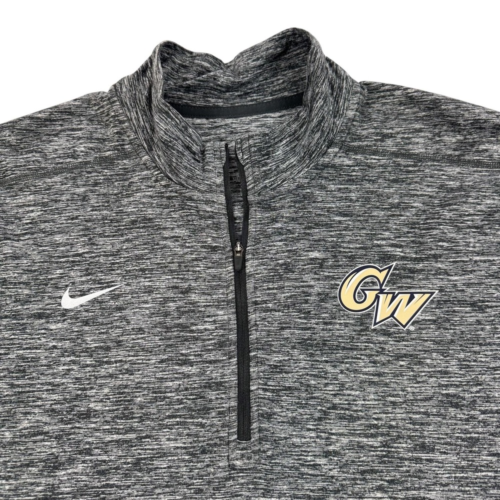 Nike‎ George Washington Colonials Mens XL Gray Dri-FIT 1/4 Zip Pullover M53503
